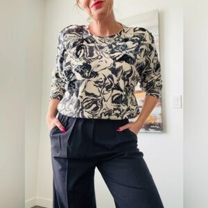 Vintage Light Wool Blend Sequin Embellished Sweater